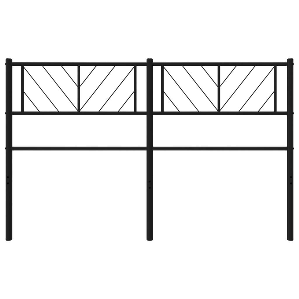 Metal Headboard Black 150 cm