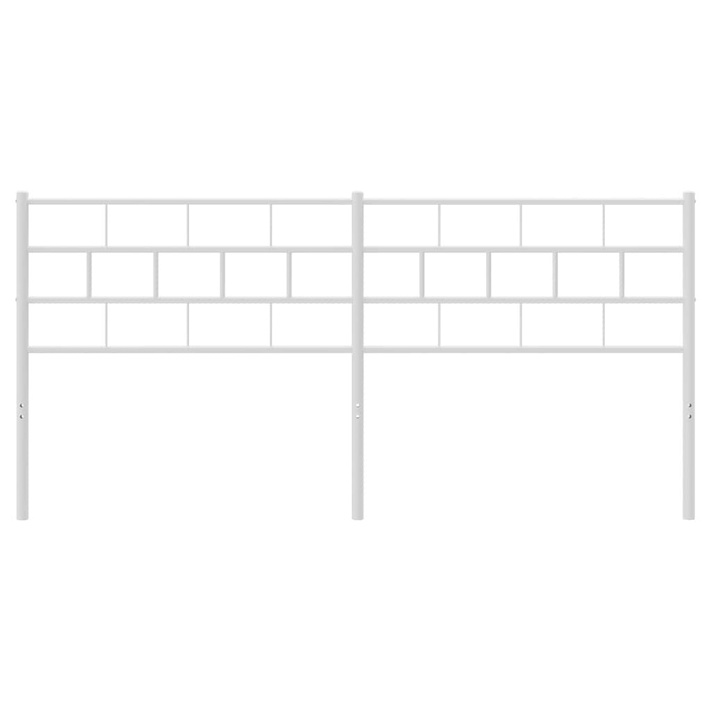 Metal Headboard White 160 cm