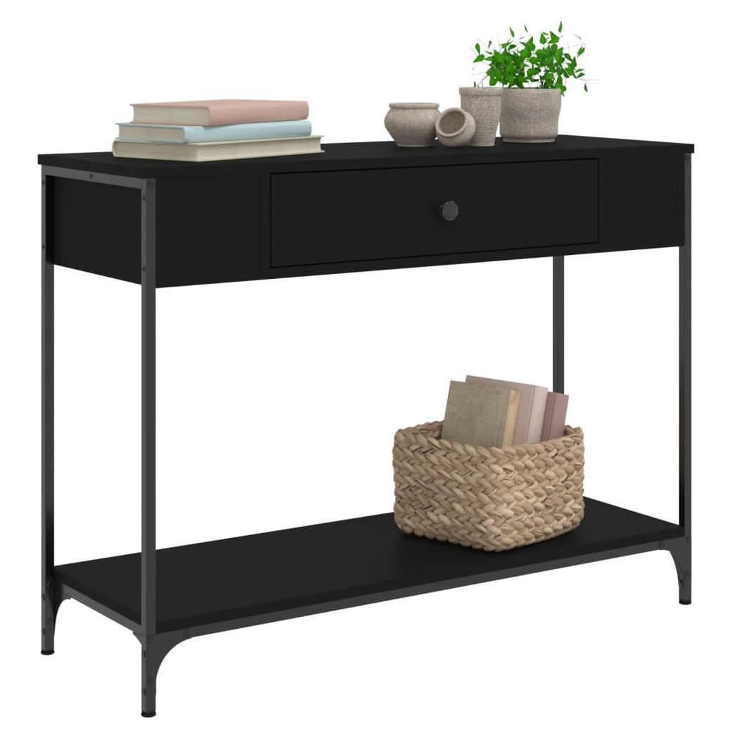Console Table Black 100x34.5x75 cm Engineered Wood