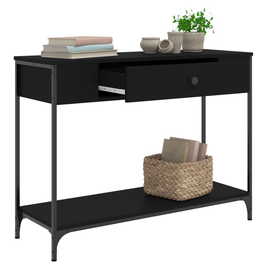 Console Table Black 100x34.5x75 cm Engineered Wood