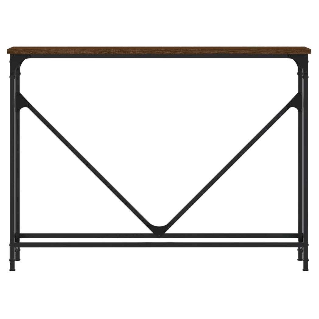 Console Table Brown Oak 102x22.5x75 cm Engineered Wood