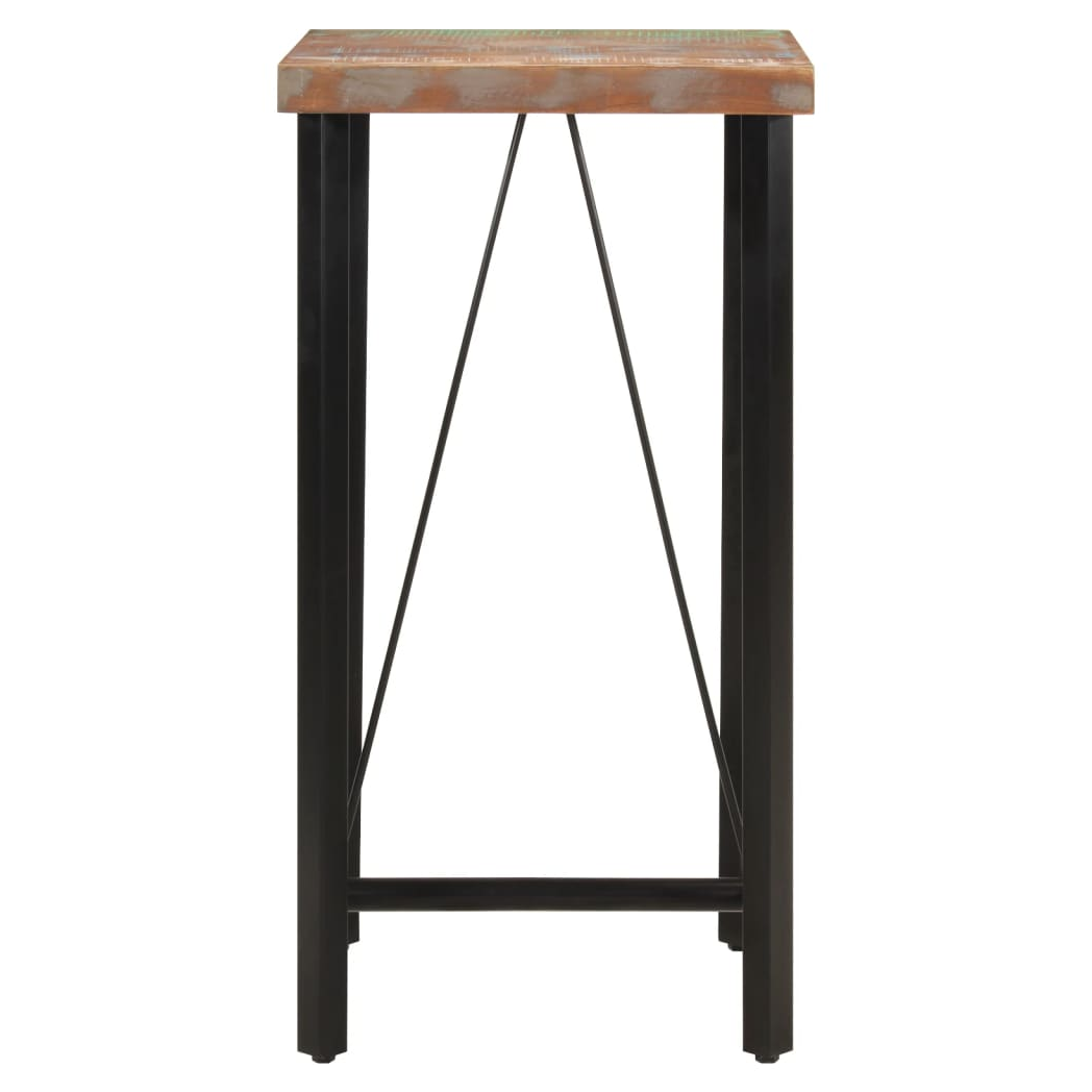 Bar Table 55x55x107 cm Solid Wood Reclaimed and Iron