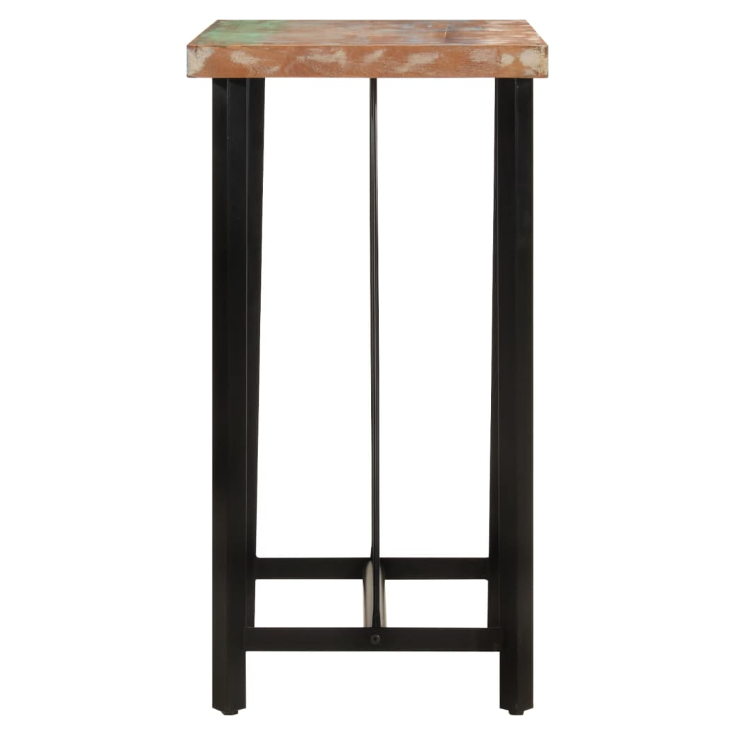 Bar Table 55x55x107 cm Solid Wood Reclaimed and Iron