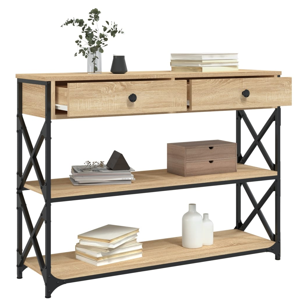 Console Table Sonoma Oak 100x28x75 cm Engineered Wood