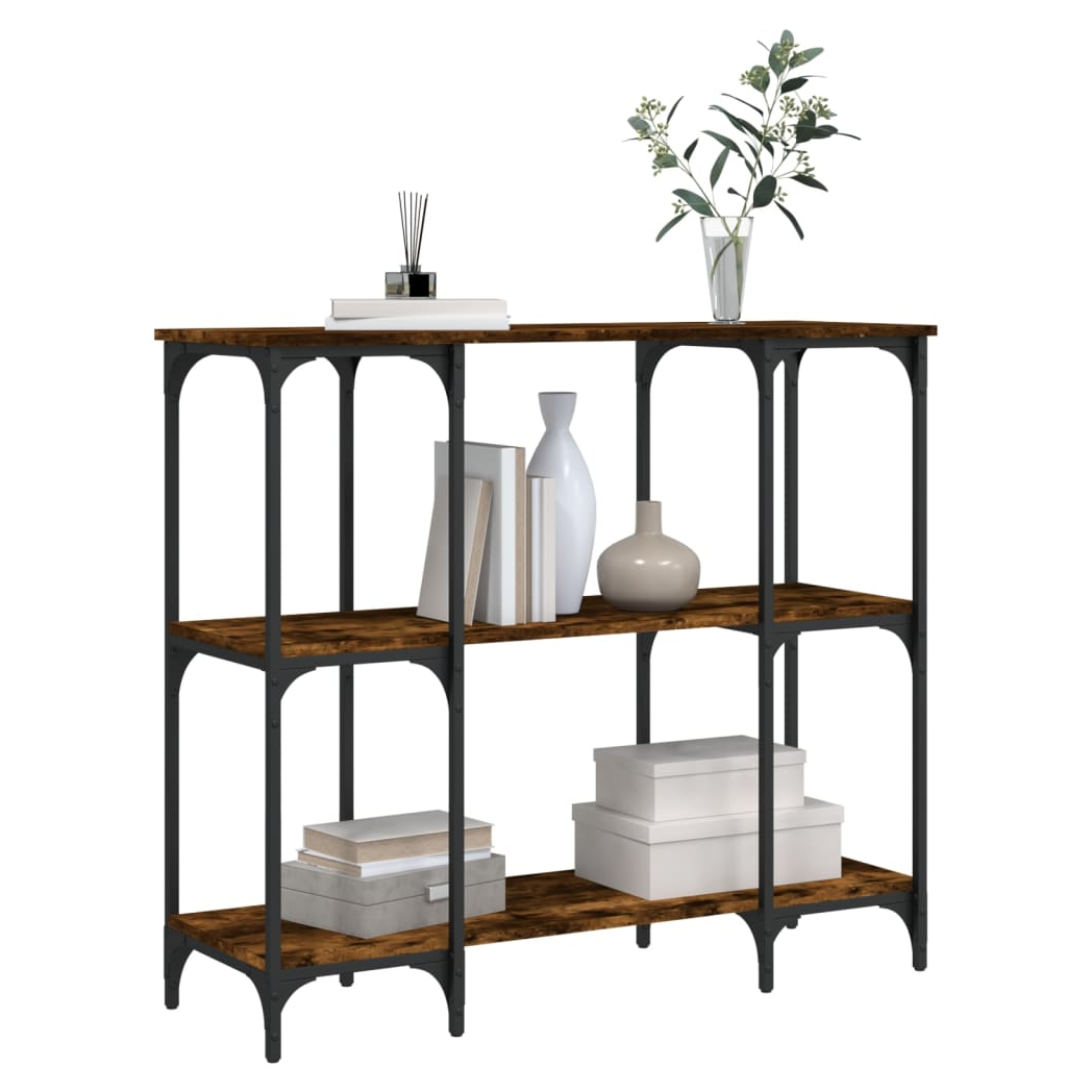 Console Table Smoked Oak 102x35x90 cm Engineered Wood