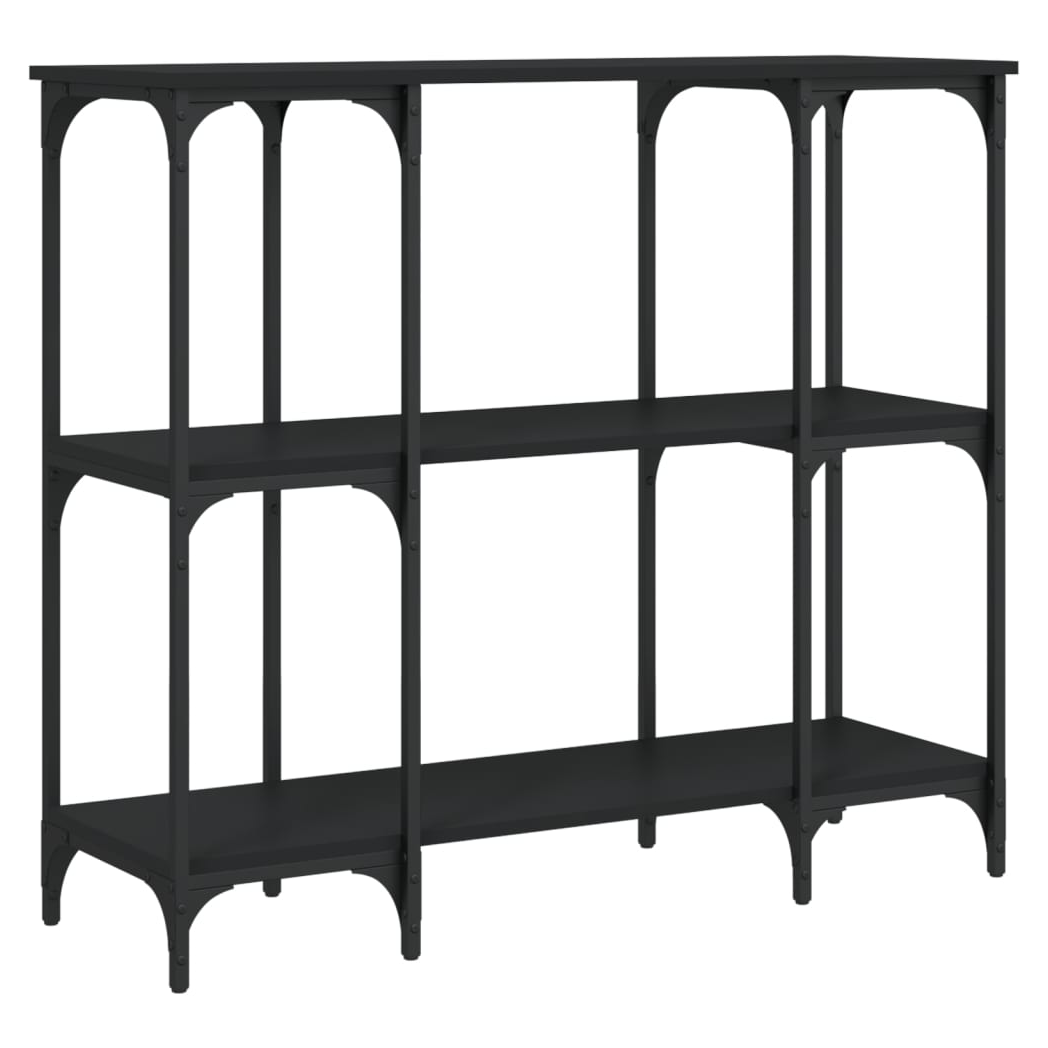 Console Table Black 102x35x90 cm Engineered Wood