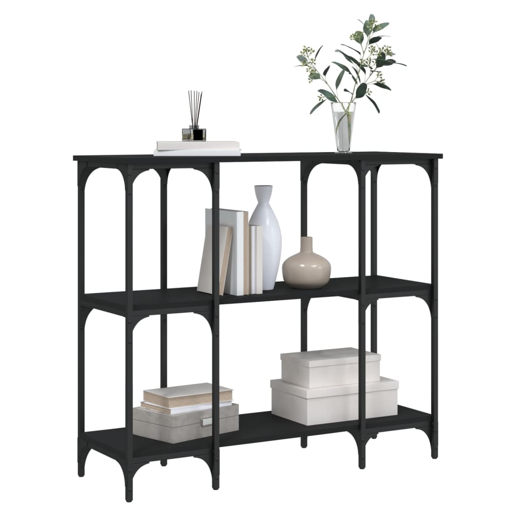 Console Table Black 102x35x90 cm Engineered Wood