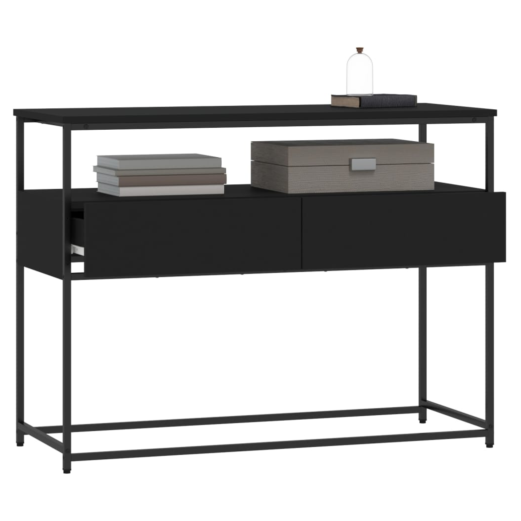 Console Table Black 100x40x75 cm Engineered Wood
