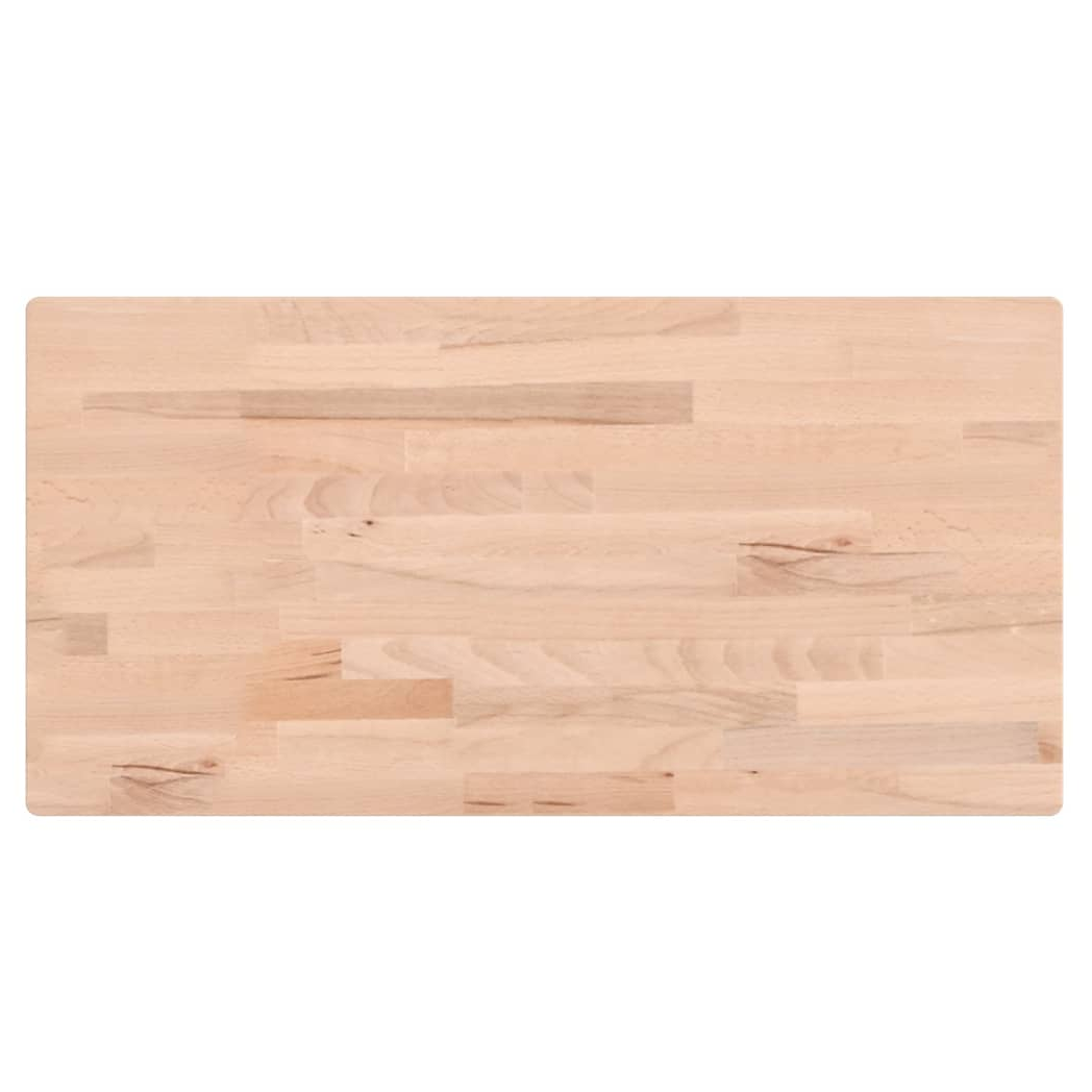 Table Top 100x50x1.5 cm Rectangular Solid Wood Beech