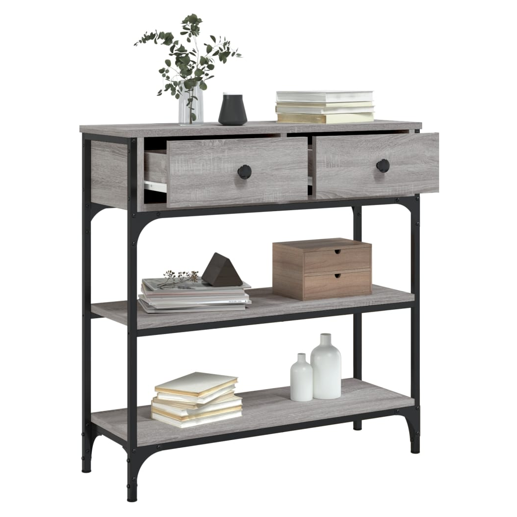 Console Table Grey Sonoma 72.5x25x75 cm Engineered Wood