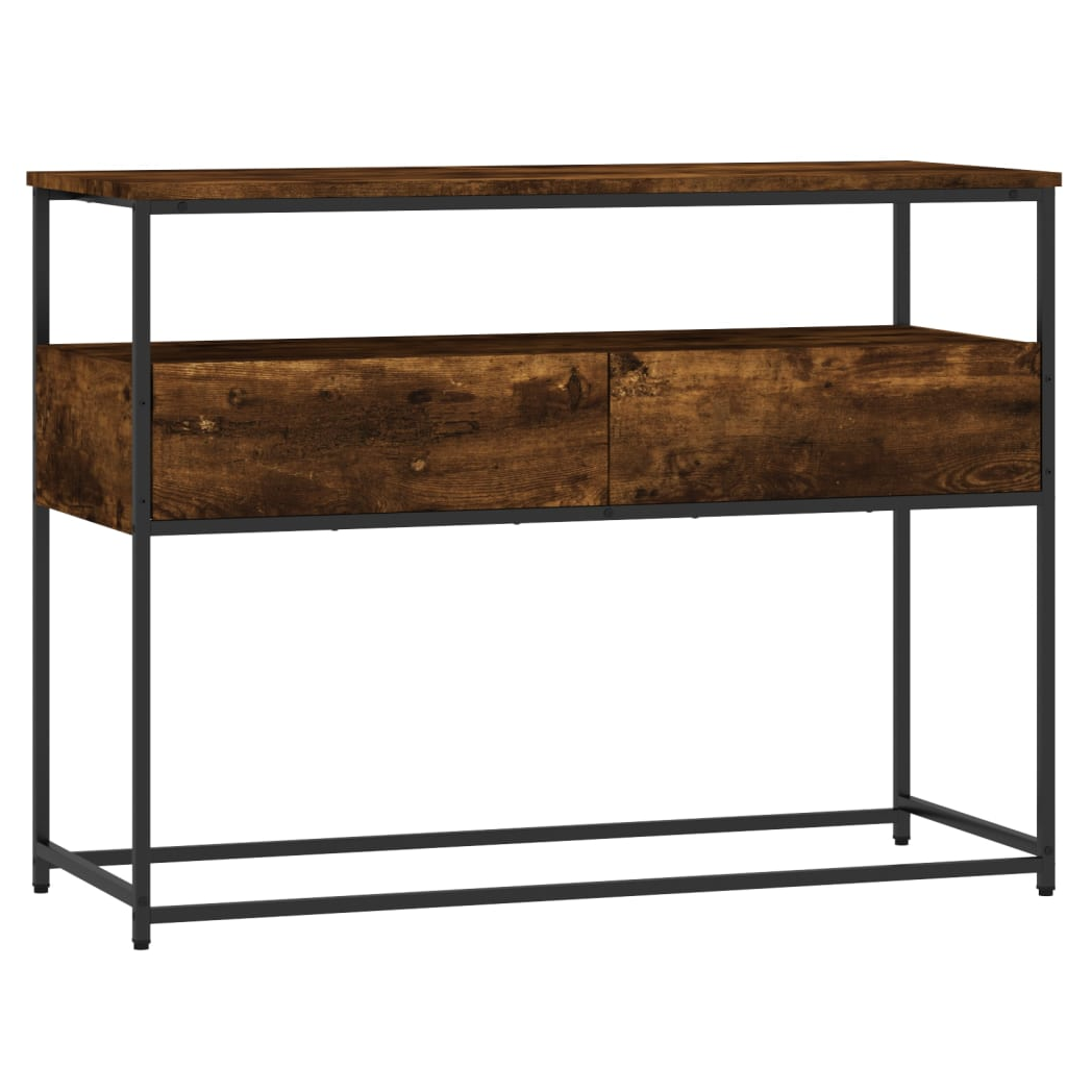 Console Table Smoked Oak 100x40x75 cm Engineered Wood