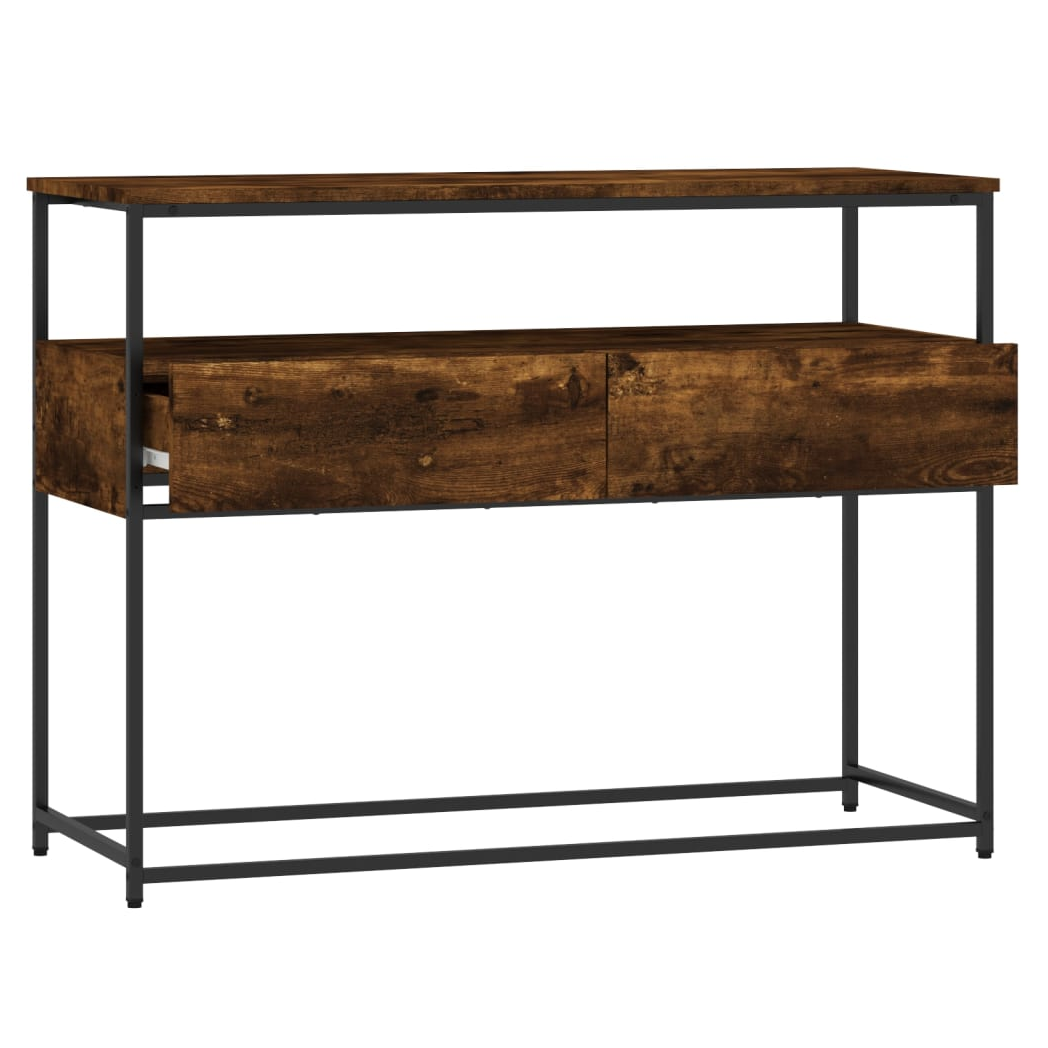 Console Table Smoked Oak 100x40x75 cm Engineered Wood