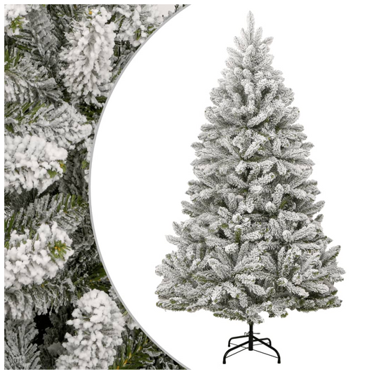 Artificial Hinged Christmas Tree with Flocked Snow 270 cm