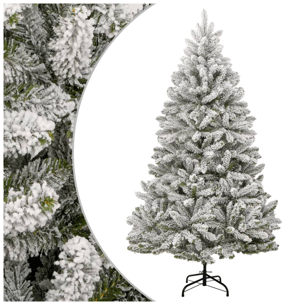 Artificial Hinged Christmas Tree with Flocked Snow 270 cm