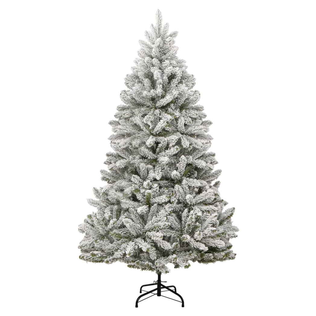 Artificial Hinged Christmas Tree with Flocked Snow 270 cm