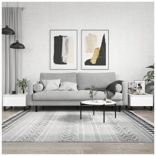 Coffee Tables 2 pcs White 50x46x35 cm Engineered Wood