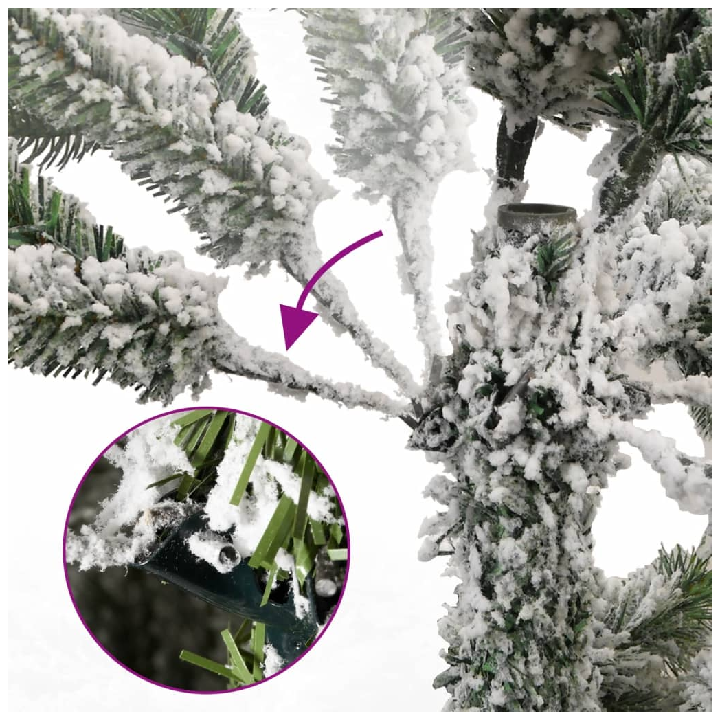 Artificial Hinged Christmas Tree with Flocked Snow 300 cm