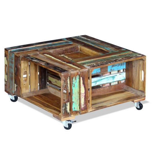 Coffee Table Solid Reclaimed Wood 70x70x35 cm