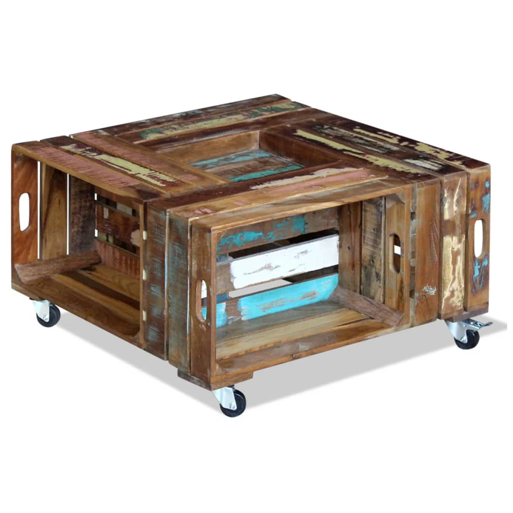 Coffee Table Solid Reclaimed Wood 70x70x35 cm