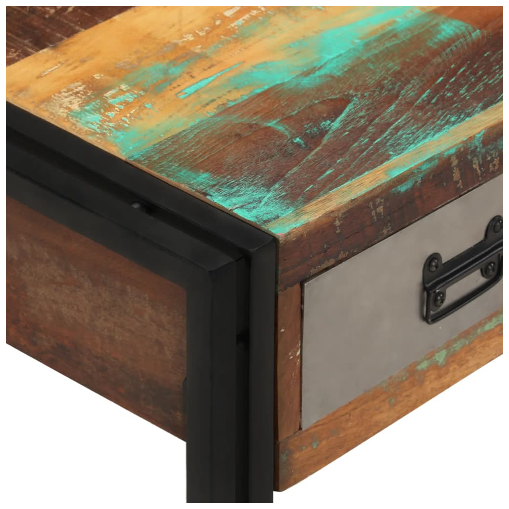 Coffee Table with 3 Drawers Solid Reclaimed Wood 100x50x35 cm