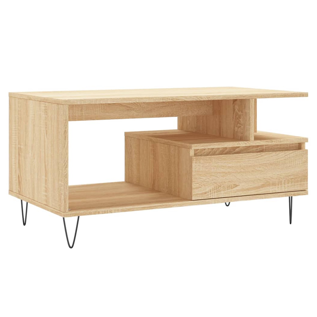 Coffee Table Sonoma Oak 90x49x45 cm Engineered Wood