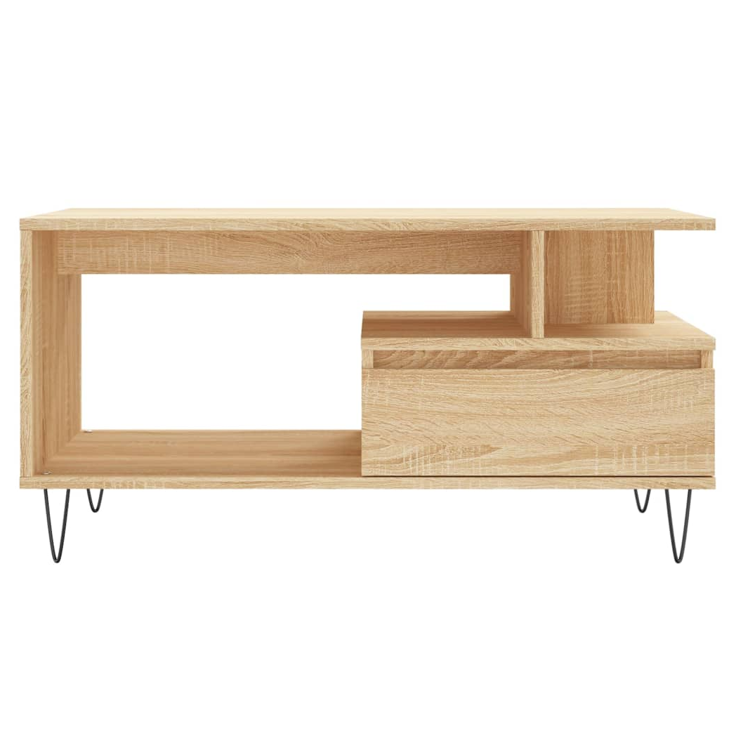 Coffee Table Sonoma Oak 90x49x45 cm Engineered Wood