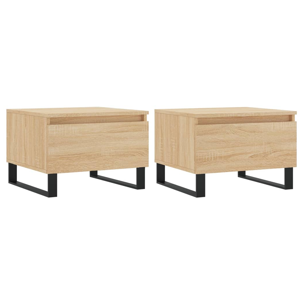 Coffee Tables 2 pcs Sonoma Oak 50x46x35 cm Engineered Wood