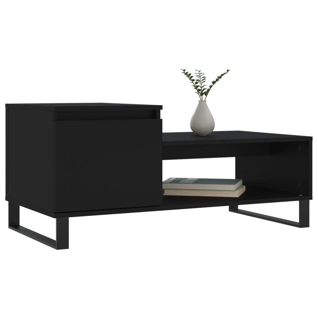 Coffee Table Black 100x50x45 cm Engineered Wood