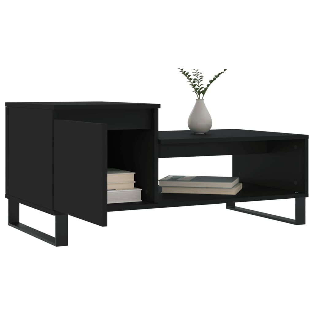 Coffee Table Black 100x50x45 cm Engineered Wood