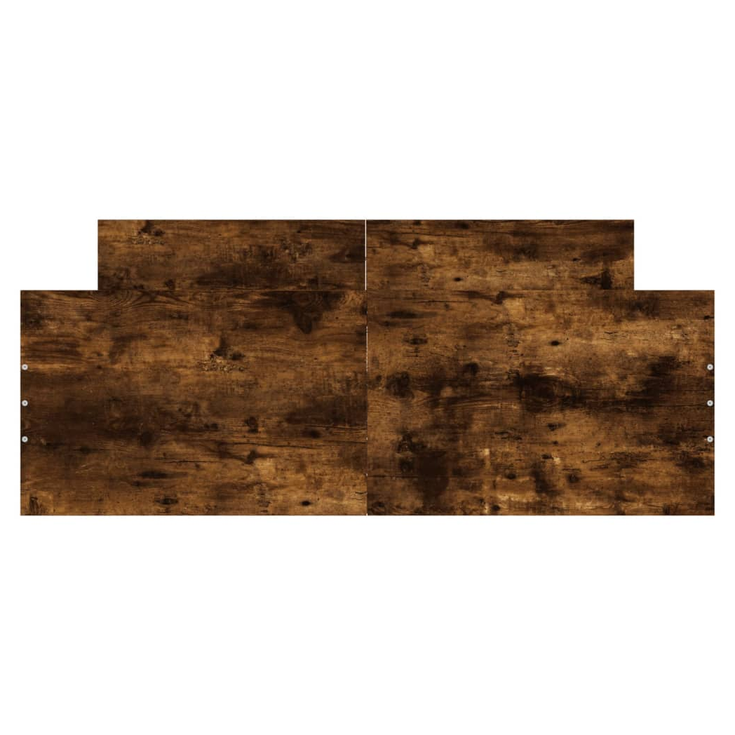 Bed Frame with Headboard and Footboard Smoked Oak 120x190 cm Small Double