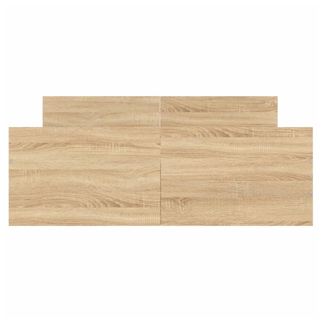 Bed Frame with Headboard and Footboard Sonoma Oak 120x190 cm Small Double