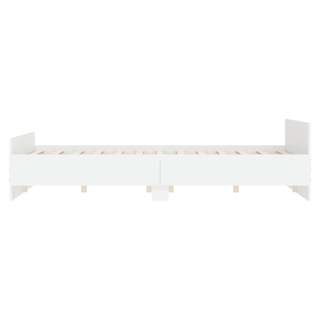 Bed Frame with Headboard and Footboard White 120x190 cm Small Double