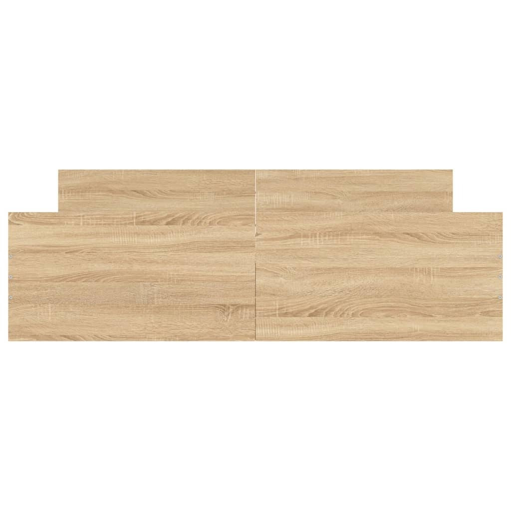 Bed Frame with Headboard and Footboard Sonoma Oak 160x200 cm