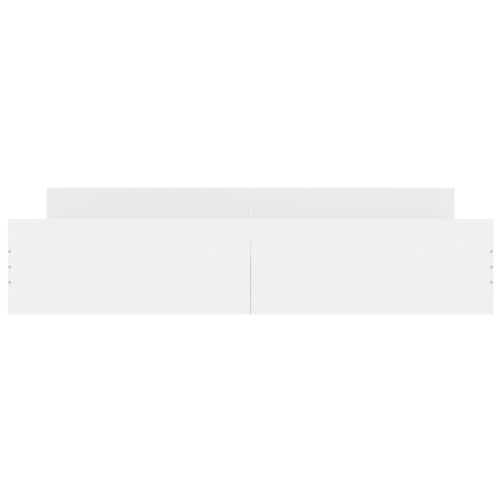 Bed Frame with Headboard with Footboard White 180x200 cm Super King