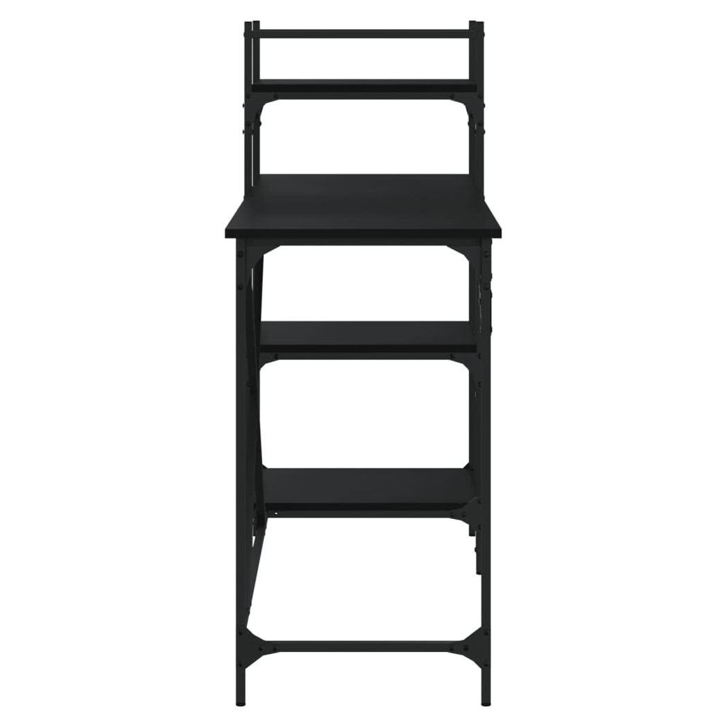 Computer Desk with Shelves Black 120x47x109 cm