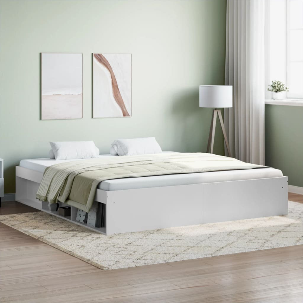 Bed Frame White 180x200 cm Super King Size