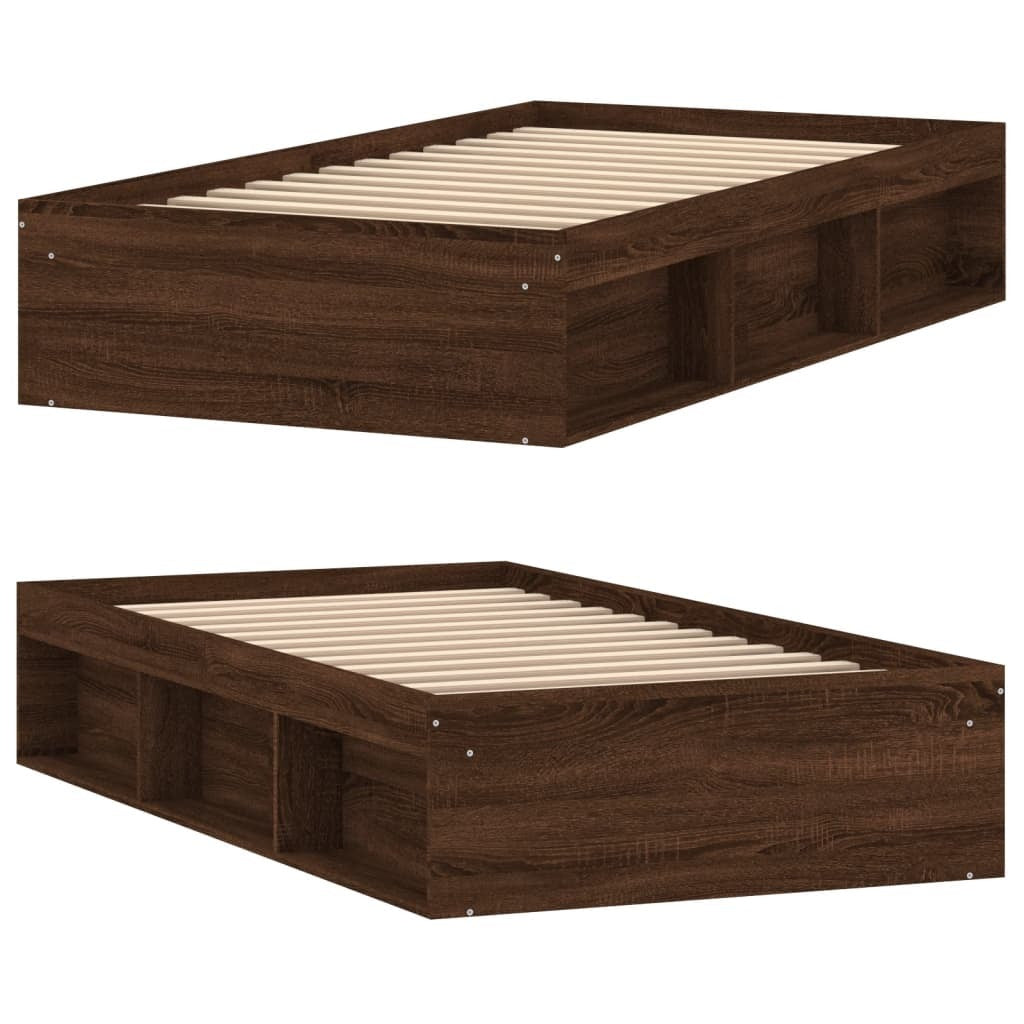 Bed Frame Brown Oak 100x200 cm