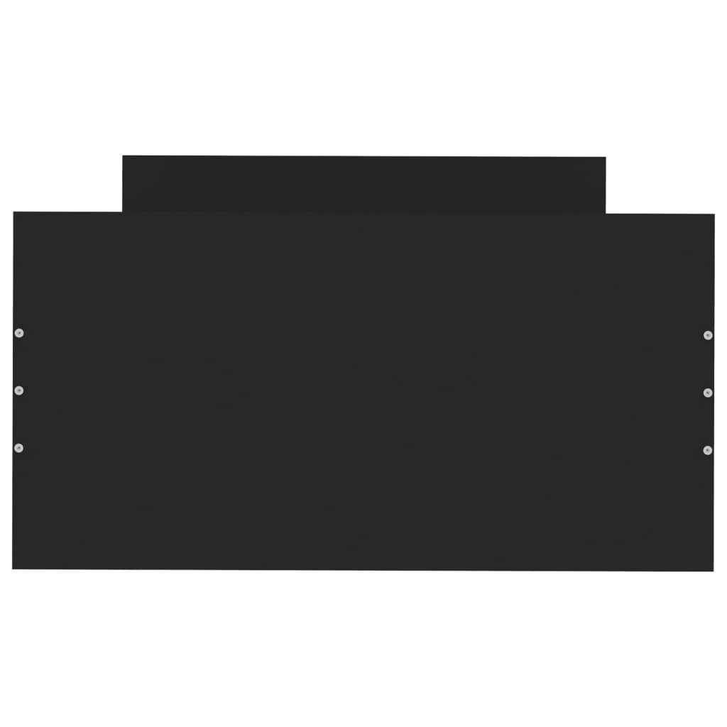 Bed Frame Black 75x190 cm Small Single Engineered Wood