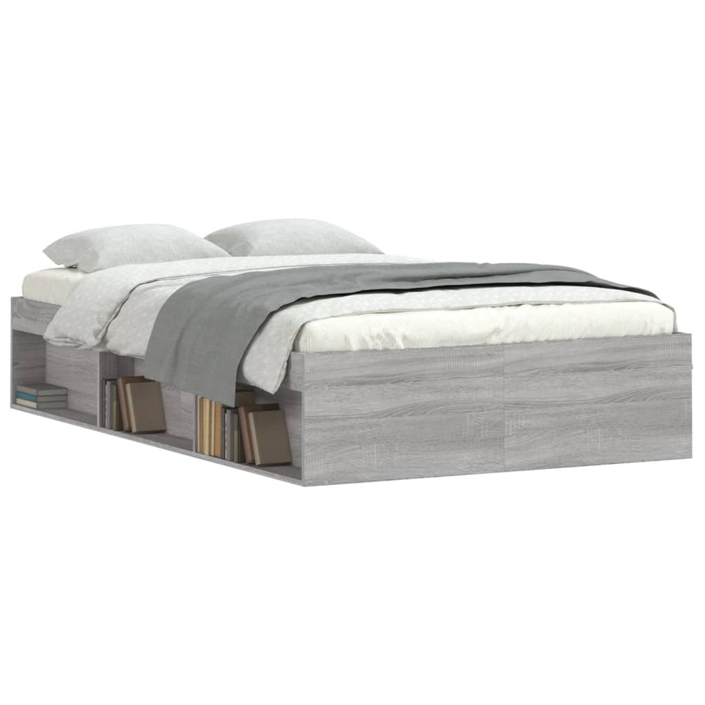 Bed Frame Grey Sonoma 120x200 cm