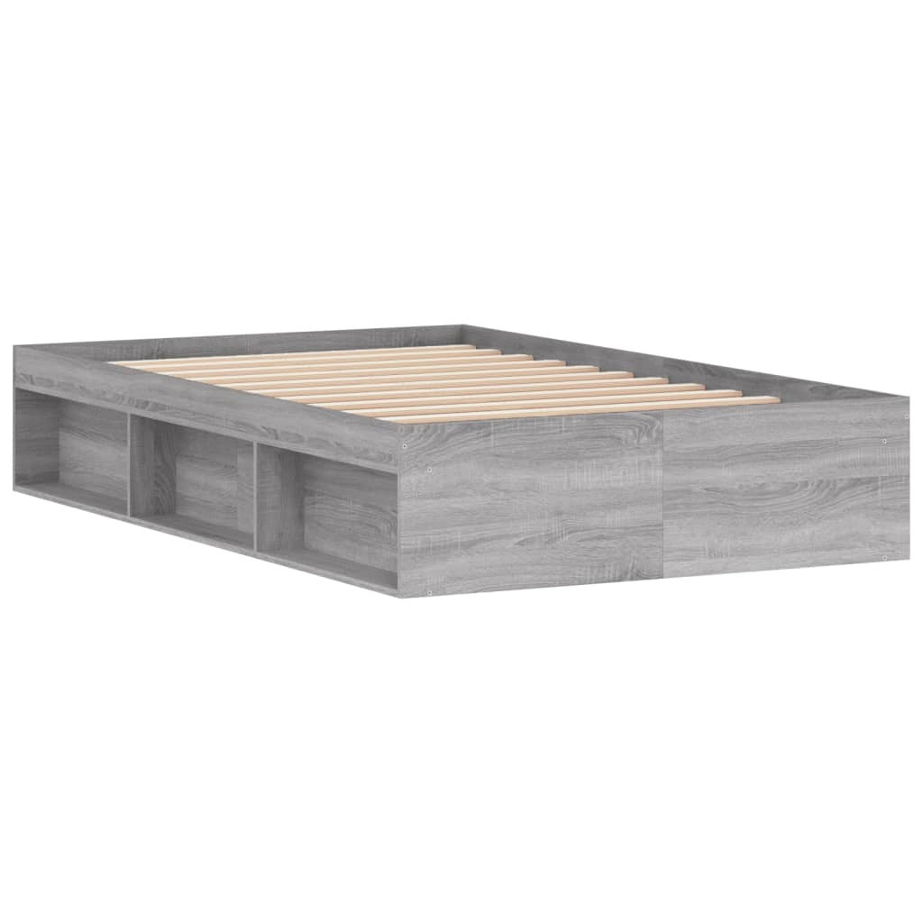 Bed Frame Grey Sonoma 120x200 cm