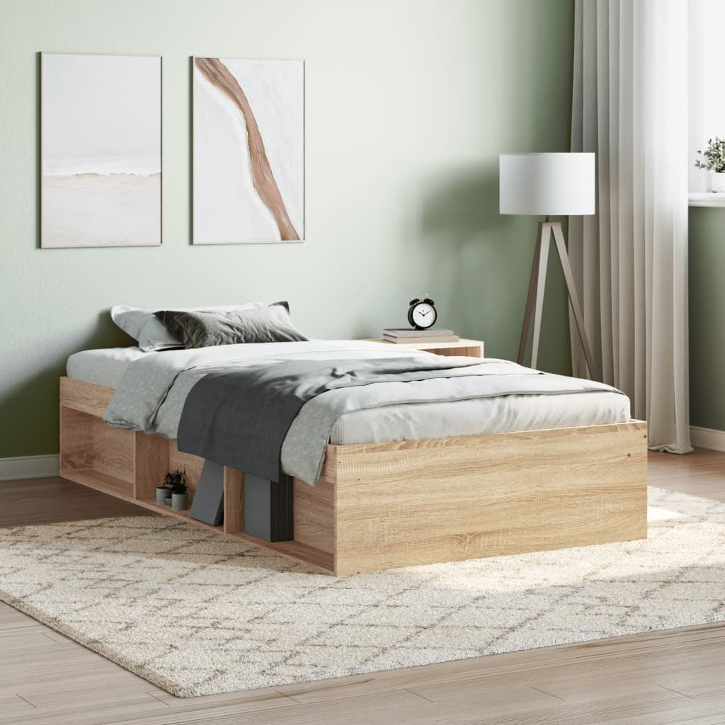 Bed Frame Sonoma Oak 100x200 cm