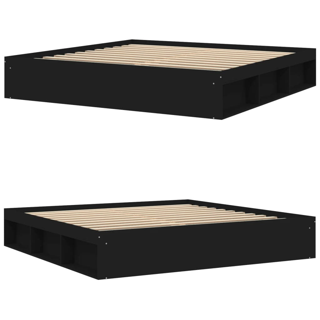 Bed Frame Black 200x200 cm