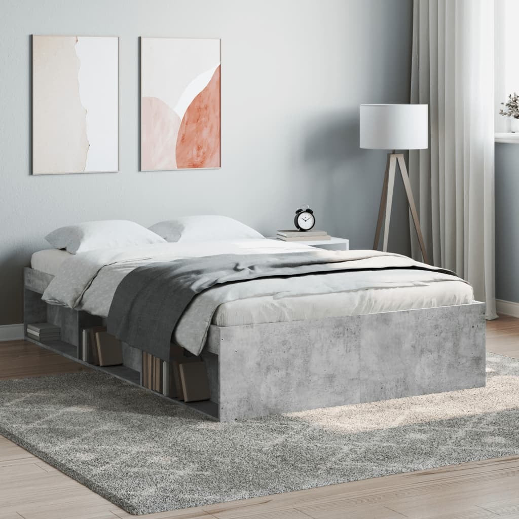 Bed Frame Concrete Grey 120x200 cm