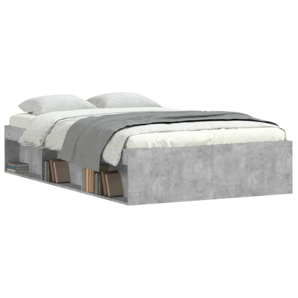 Bed Frame Concrete Grey 120x200 cm