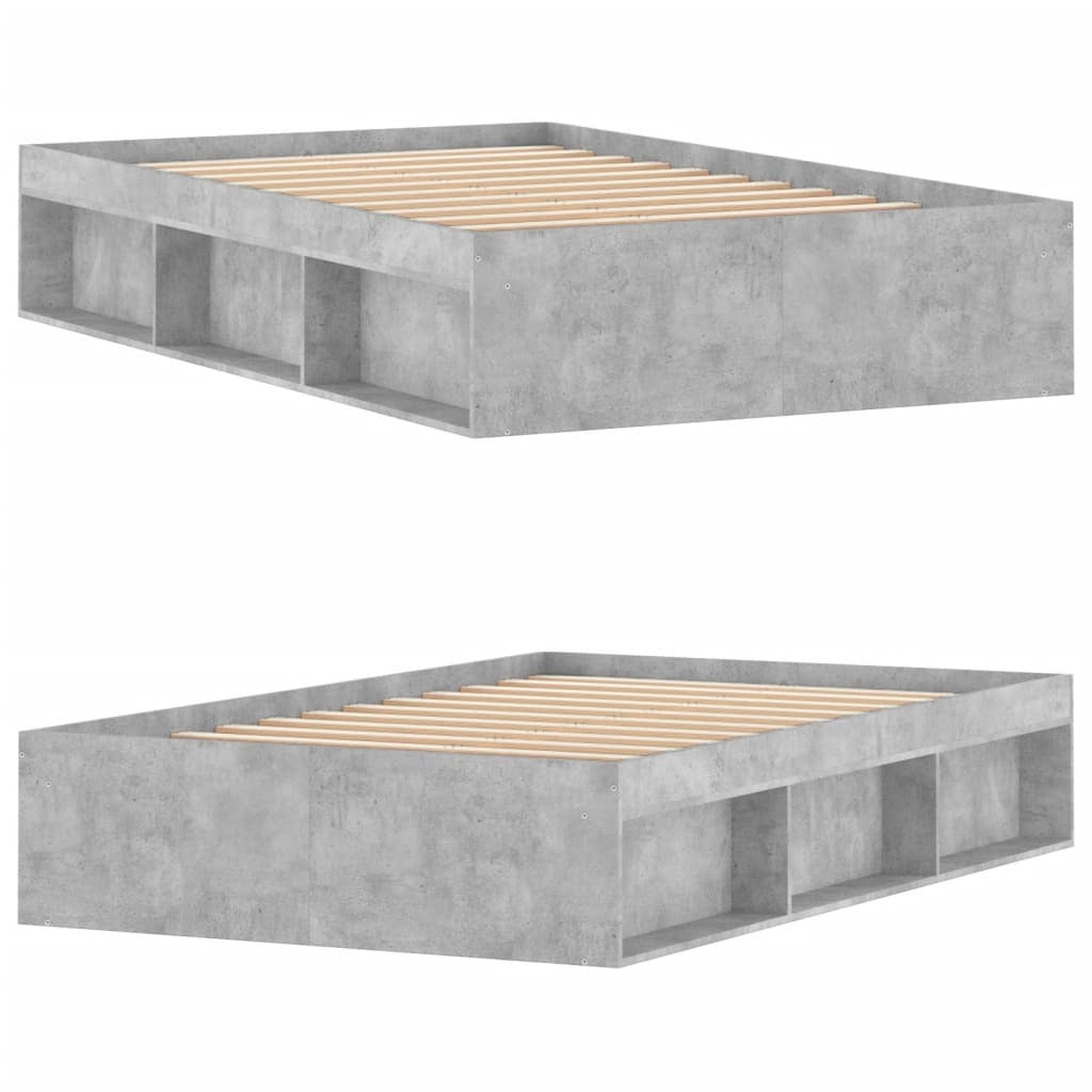 Bed Frame Concrete Grey 120x200 cm