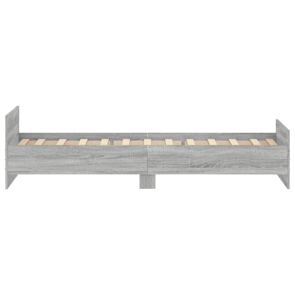 Bed Frame Grey Sonoma 100x200 cm Engineered Wood
