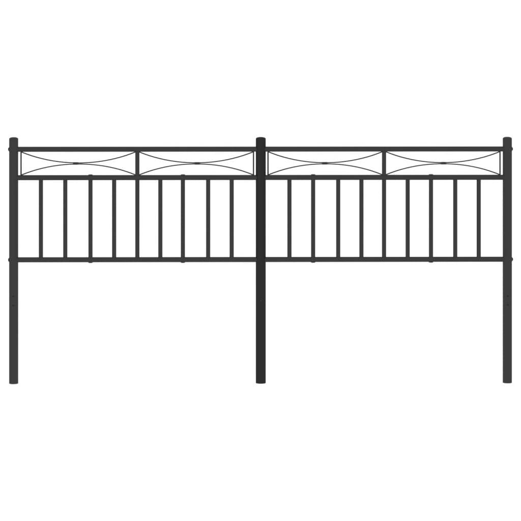 Metal Headboard Black 193 cm