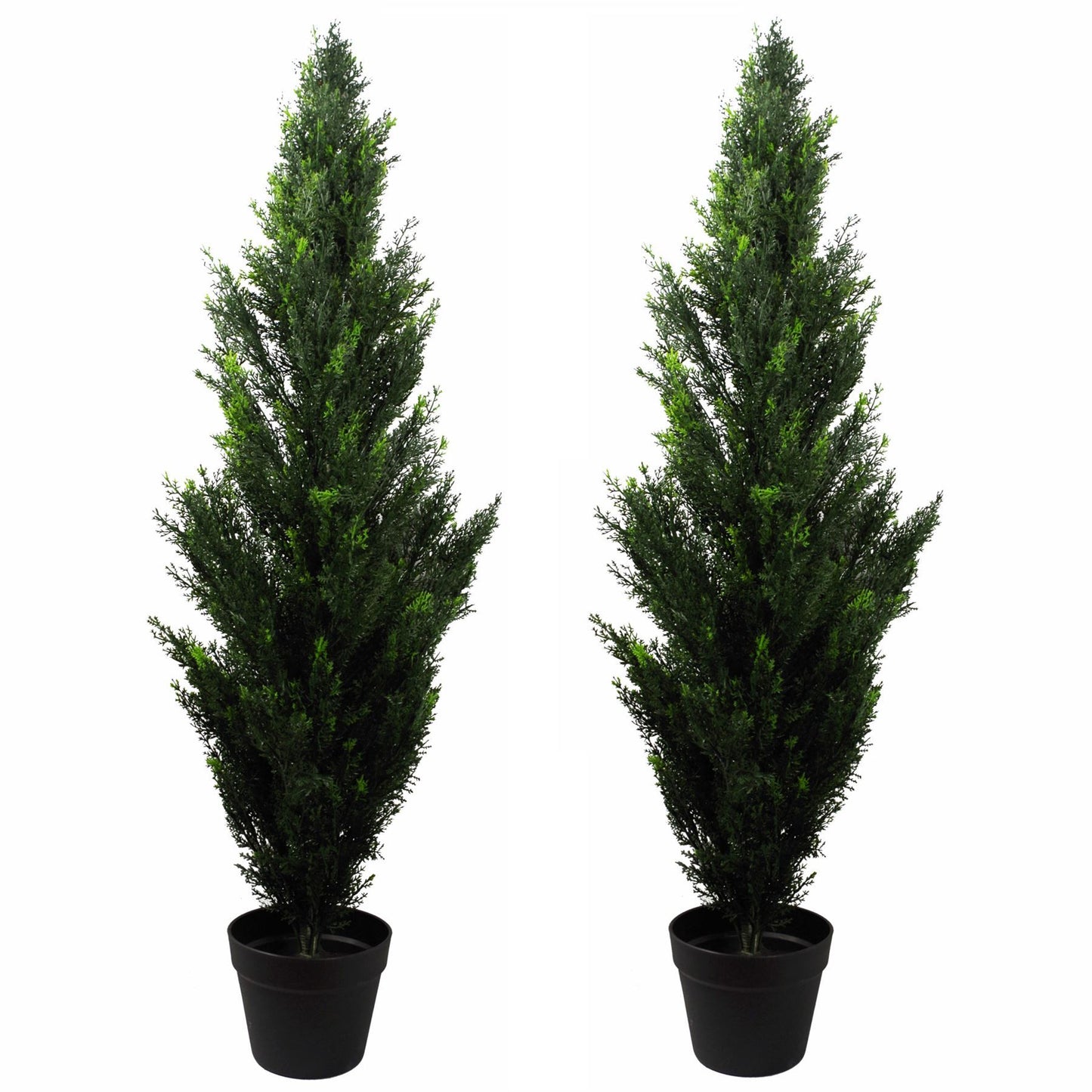 120cm Pair of Artificial Cedar Cypress Topiary UV Resistant