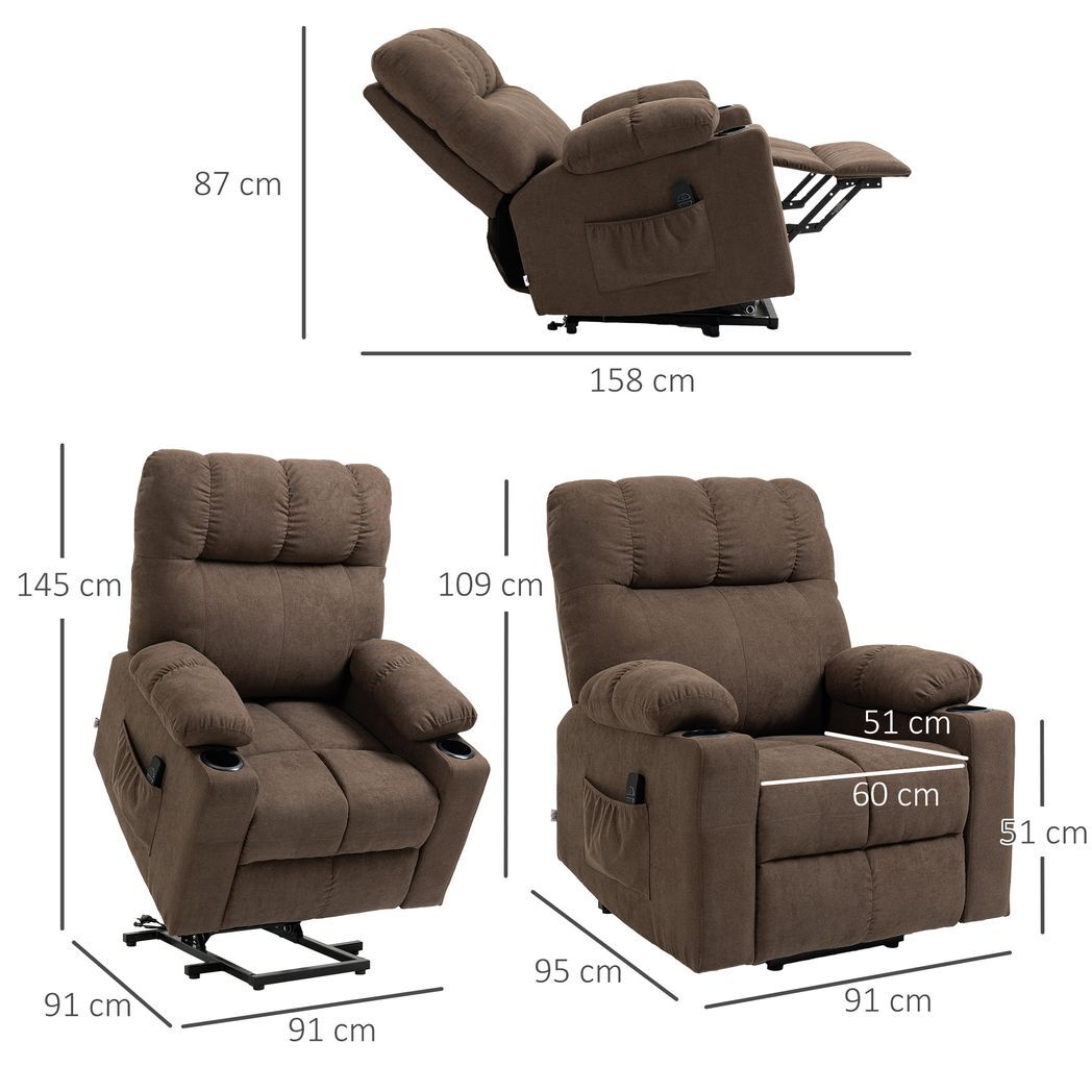 SvvalkaHeavy Duty Riser and Recliner Chair Lift Chair for the Elderly, Brown