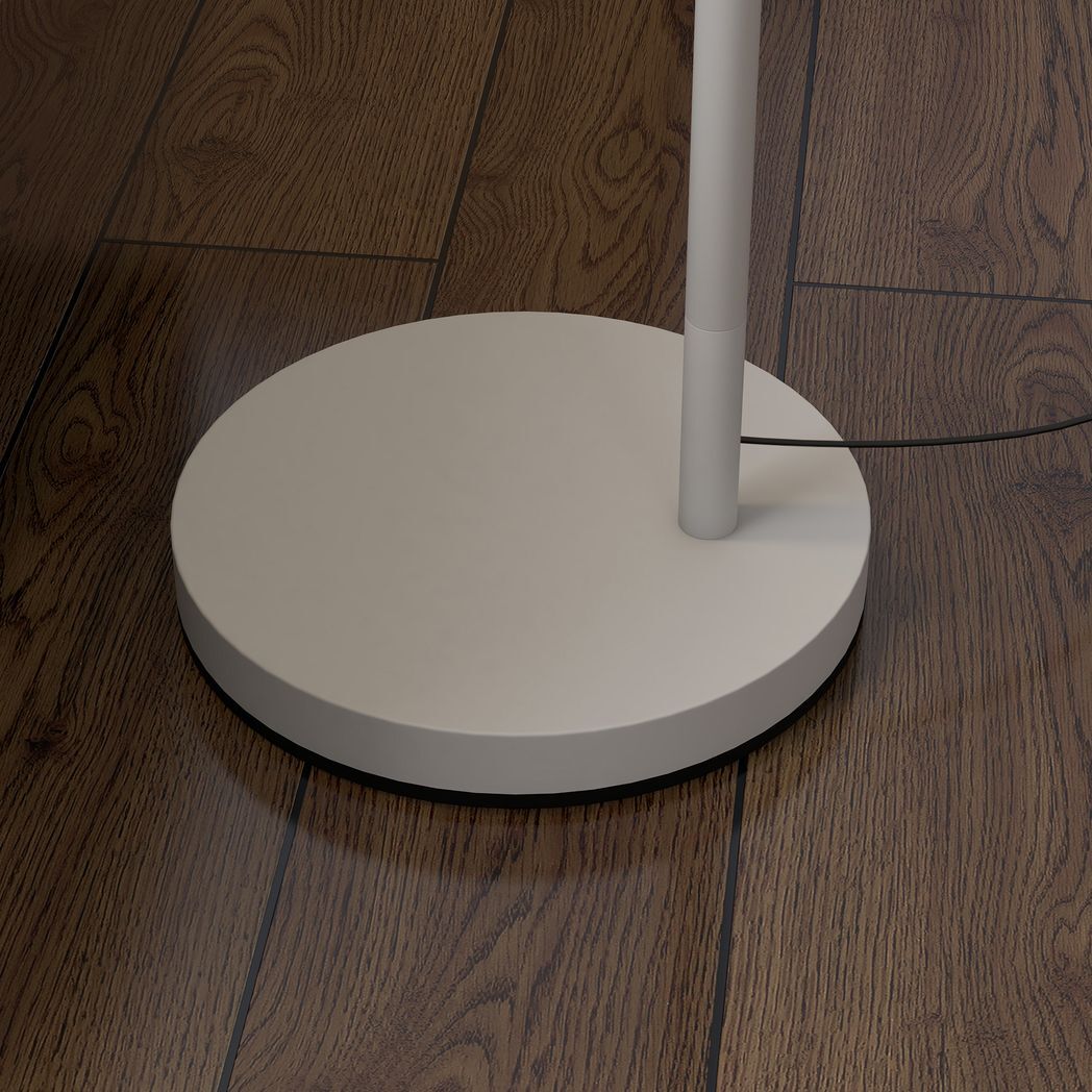 HOMCOM Floor Lamp with 350? Rotating Lampshade, LED Bulb Included, Grey